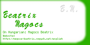 beatrix magocs business card